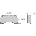 Brake Pads Wilwood 15A-10154K PolyMatrix A 9225 High-Temperature Racing Pads 1.00-2