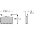 Brake Pads Wilwood 15B-8949K PolyMatrix B 7912 High-Temperature Racing Pads .49-2