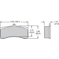 Brake Pads Wilwood 15J-10004K PolyMatrix J 9728 High-Temperature Racing Pads 1.10-2
