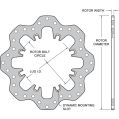 Wilwood 160-5538 Drilled Steel Scalloped Dynamic Mount Rotor 12.19-2