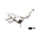 Exhaust system XForce with Varex muffler for Volkswagen GOLF 2010-2012 R MK 6 stainless steel-1