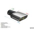 Universal Exhaust Tail Pipe Muffler Tip oval 167×60mm lenght 120mm mounting diameter 50mm-2