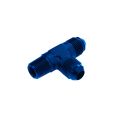Adapter Trójnik Męski/Męski/Męski AN6 - AN6 - 1/4 NPT Niebieski-2