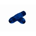 Adapter Trójnik Męski/Męski/Męski AN6 - AN6 - 1/4 NPT Niebieski-3