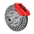 Wilwood 140-11018 Forged Dynalite Pro Series Front Brake Kit Drilled Red 11.00 for Ford Mustang 1984-1993-1