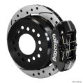 Wilwood 140-11403 Forged Dynapro Low-Profile Rear Parking Brake Kit Drilled and Slotted Rotors Black-1