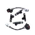 Deatschwerks Bosch EV14 zestaw 4 wtryskiwaczy paliwa 1000cc/min, Lotus Elise 2.4L 2AZFE 1996-2011, Exige 2.4L 2AZFE 2000-11, Toyota Celica 2000-05, MR2 1999-2007, Scion TC/XA/B 2004-10 Replaces 22S-04-1000-4-1