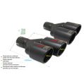Universal Exhaust Tail Pipe Muffler Tip round 100mm lenght 200/180mm mounting diameter 65mm-2