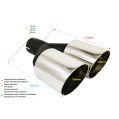 Universal Exhaust Tail Pipe Muffler Tip round 100mm lenght 200mm mounting diameter 50mm-2