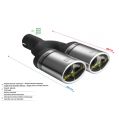 Universal Exhaust Tail Pipe Muffler Tip oval 95×65mm lenght 160mm mounting diameter 50mm-2