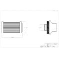 Filtr paliwa Aeromotive 40um AN8 Stal nierdzewna ARE 12378-6