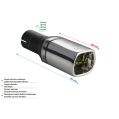 Universal Exhaust Tail Pipe Muffler Tip rectangular 80×65mm lenght 120mm mounting diameter 45mm-2