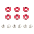 Mishimoto MMFW-SM-6RD Fender Washer Kit Small 6pcs Red       -1