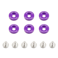 Mishimoto MMFW-SM-6PR Fender Washer Kit Small 6pcs Purple       -1
