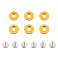 Mishimoto MMFW-SM-6GD Fender Washer Kit Small 6pcs Gold       -1