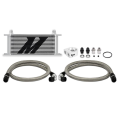 Mishimoto MMOC-U16TSL Universal Thermostatic Oil Cooler Kit 16-Row Silver      -1