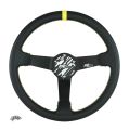 Sport Steering Wheel FMIC.Pro Track leather 350mm offset 90mm yellow-2