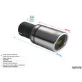 Universal Exhaust Tail Pipe Muffler Tip round 100mm lenght 120mm mounting diameter 55mm-2