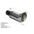 Universal Exhaust Tail Pipe Muffler Tip round 80mm lenght 170mm mounting diameter 50mm-2