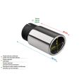 Universal Exhaust Tail Pipe Muffler Tip oval 65×55mm lenght 80mm mounting diameter 55mm-2