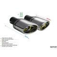 Universal Exhaust Tail Pipe Muffler Tip oval 120×80mm lenght 120mm mounting diameter 55mm-2