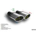 Universal Exhaust Tail Pipe Muffler Tip oval 95×65mm lenght 120mm mounting diameter 45mm-2