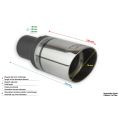 Universal Exhaust Tail Pipe Muffler Tip round 70mm lenght 120mm mounting diameter 45mm-2