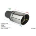 Universal Exhaust Tail Pipe Muffler Tip round 90mm lenght 120mm mounting diameter 50mm-2