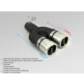 Universal Exhaust Tail Pipe Muffler Tip round 60mm lenght 170mm mounting diameter 45mm-2