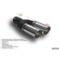 Universal Exhaust Tail Pipe Muffler Tip round 60mm lenght 220mm mounting diameter 50mm-2
