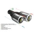 Universal Exhaust Tail Pipe Muffler Tip round 80mm lenght 200/180mm mounting diameter 50mm-2
