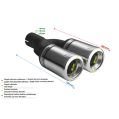 Universal Exhaust Tail Pipe Muffler Tip round 80mm lenght 200mm mounting diameter 45mm-2
