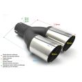 Universal Exhaust Tail Pipe Muffler Tip round 80mm lenght 210mm mounting diameter 60mm-2