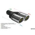 Universal Exhaust Tail Pipe Muffler Tip round 100mm lenght 200mm mounting diameter 50mm-2