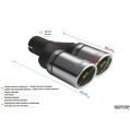 Universal Exhaust Tail Pipe Muffler Tip round 100mm lenght 200/180mm mounting diameter 50mm-2