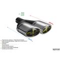 Universal Exhaust Tail Pipe Muffler Tip oval 120×80mm lenght 250mm mounting diameter 50mm-2