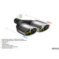 Universal Exhaust Tail Pipe Muffler Tip oval 120×80mm lenght 250mm mounting diameter 55mm-2