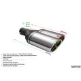 Universal Exhaust Tail Pipe Muffler Tip oval 220×80mm lenght 220mm mounting diameter 60mm-2