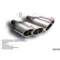 Universal Exhaust Tail Pipe Muffler Tip oval 95×65mm lenght 200/180mm mounting diameter 45mm-2