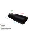 Universal Exhaust Tail Pipe Muffler Tip round 70mm lenght 120mm mounting diameter 45mm-2