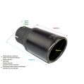 Universal Exhaust Tail Pipe Muffler Tip round 90mm lenght 120mm mounting diameter 60mm-2