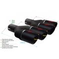 Universal Exhaust Tail Pipe Muffler Tip round 70mm lenght 200/180mm mounting diameter 50mm-2