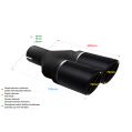 Universal Exhaust Tail Pipe Muffler Tip round 70mm lenght 200mm mounting diameter 50mm-2