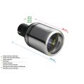 Universal Exhaust Tail Pipe Muffler Tip round 100mm lenght 120mm mounting diameter 50mm-2