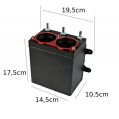 Swirl pot z gniazdem na dwie pompy 2l-4
