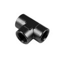 Trójnik żeński/żeński/żeński 1/2 NPT Czarny-1
