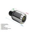 Universal Exhaust Tail Pipe Muffler Tip round 100mm lenght 120mm mounting diameter 60mm-2