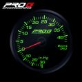 Wskaźnik Pro G Race Series RC, doładowania Boost 40 PSI GREEN 60mm-1