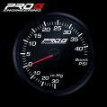 Wskaźnik Pro G Race Series RC, doładowania Boost 40 PSI WHITE 52mm-1