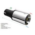 Universal Exhaust Tail Pipe Muffler Tip round 80mm lenght 120mm mounting diameter 55mm-2